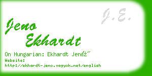 jeno ekhardt business card